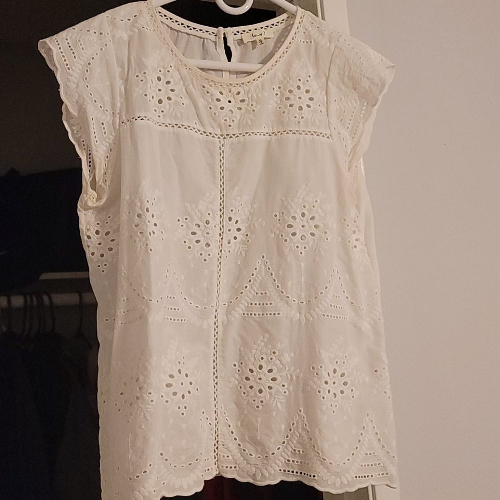 XL love J white blouse